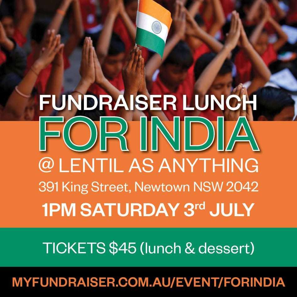 For India Fundraiser Lunch Banner